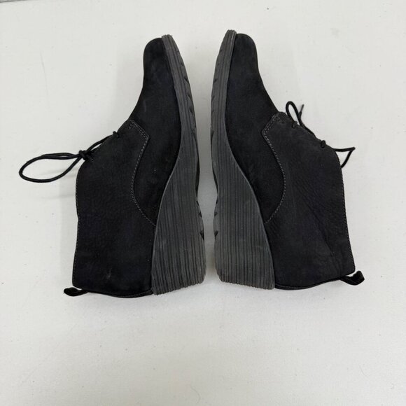 Dansko Cadee Black Nubuck Wedge Ankle Bootie Shoes 1621100200 Womens 41 US 10.5 - Picture 7 of 10